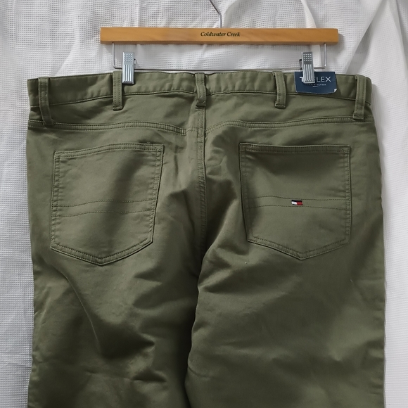Tommy Hilfiger Men's "Th Flex" Green Jean Pants Size 38 Brand New With Tags - Picture 5 of 15